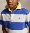 Ralph Lauren Kids Striped Cotton Short Sleeve Rugby Shirt Blue 138 149