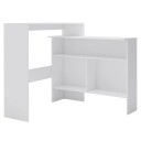  Barbord med 2 bordplater 130x40x120 cm hvit 8718475796688