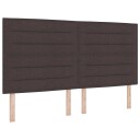  Sengegavl Linjer Design Mørk Brun 180 cm Stoff