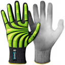 Granberg Typhoon Cut Resistant Impact Hi-Viz beskyttelseshansker svart/grå/grønn/gul 6 par SGR-115-9007 10