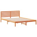  Sengestamme med hodegjerde Voksbrun 160 x 220 cm Heltre furu