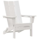 sammenleggbare Adirondack stol Hvit 74,5x80,5x90 cm HDPE