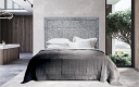 Silkevelour sengeteppe Soft Grey 160x260