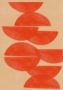 Crimson Symmetry Poster Plakat / 50x70cm