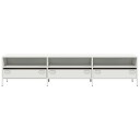  TV-benk hvit 202x39x43,5 cm kaldvalset stål 8721102931086