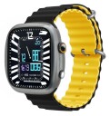 Devia Deluxe Sport6 Rem til Apple Watch (42mm, 44mm, 45mm, 49mm) - svart/gul