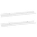 vidaXL Vegghyller 2 stk h?yglans hvit 60x9x3 cm