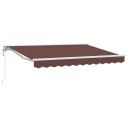  Markiseramme Brun 250 x 200 cm Polyester med PU belegg