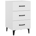 vidaXL Nattbord hvit 40x40x66 cm konstruert tre