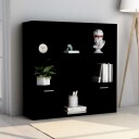 vidaXL Bokhylle svart 98x30x98 cm sponplate