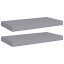 vidaXL Flytende vegghyller 2 stk gr? 50x23x3,8 cm MDF