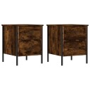  Nattbord 2 stk røkt eik 40x42x50 cm konstruert tre 8720845939472