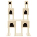 Vidaxl Kattetre Med Klorestolper I Sisal Kremhvit 199 cm