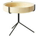 Swedese Drum bord ask naturlakk, h.36 cm, sort stativ