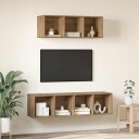  TV benk sett Veggmontert 2 pcs artisan eik 37 x 37 x 142.5 cm