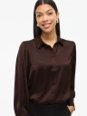 VIENNA RAVENNA L/S BALLOON SHIRT COFFE BEAN