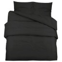 vidaXL Sengesett svart 240x220 cm lett mikrofiber