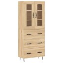  Highboard sonoma eik 69,5x34x180 cm konstruert tre