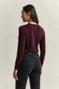 Gant Extrafine Merino Wool C Neck   Burgundy   XS