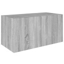 vidaXL Veggskap gr? sonoma 80x39x40 cm konstruert tre
