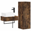 vidaXL Baderomsinnredningssett 2 stk. Røkt Eik 33 x 34,5 x 100 cm