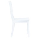 vidaXL Spisestoler 6 stk hvit heltre gummitre