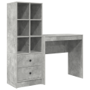  Skrivebord med lagring 2 pcs Betonggrå 80 x 40 x 76 cm