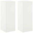 vidaXL Planteholder 2 pcs Hvit 30 x 30 x 80 cm Stål