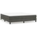  Boxspring sengeramme mørkegrå 180x200 cm Super King fløyel