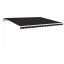 vidaXL Automatisk markise med vindsensor og LED 400x350 cm antrasitt