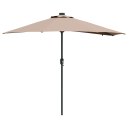  Hageparasol Gråbrun 294 x 150 x 223 cm stoff