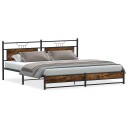  Sengeramme i metall uten madrass røkt eik 200x200 cm 3325112