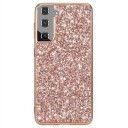 Samsung Galaxy S21 FE 5G Glitter Series Hybrid-deksel Roségull