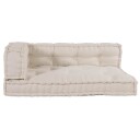 vidaXL Palle sofa pute 3 stk. Stoff Krem 120 x 80 x 34 cm
