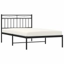 vidaXL Sengeramme i metall med hodegavl svart 100x200 cm 8721012209954