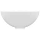 vidaXL Luksuriøs servant rund matt hvit 32,5x14 cm keramisk