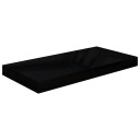 vidaXL Flytende vegghylle h?yglans svart 50x23x3,8 cm MDF