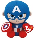 Ty Beanie Boos Plysjbamse 15 Cm Captain America