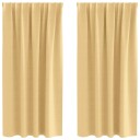  Gardiner med gardiner 2 pcs Beige Polyester