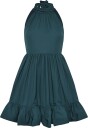 Malina Fern Halterneck Ruffled Mini Dress   Green   40