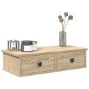  Vegghylle med skuffer sonoma eik 60x25x15 cm konstruert tre 8721158649744