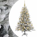 vidaXL Kunstig juletre med julekuler 120 cm 150 LED-lys Varmhvit
