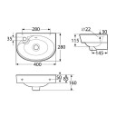 Porsgrund Glow Asymmetrisk Vegg Hvit / Venstre GRO-6000281