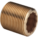 5 stk 1" x 40 mm lang nippel i pistolmetall, silikonbronse
