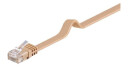 CAT 6 Flat-patch cable U/UTP light brown