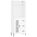 vidaXL Highboard hvit 69,5x34x180 cm konstruert tre 8720845928841