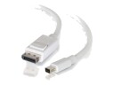 C2G 2m Mini DisplayPort to DisplayPort Adapter Cable 4K UHD - White - DisplayPort-kabel - 2 m