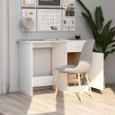 vidaXL Skrivebord hvit 100x50x76 cm sponplate