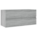 vidaXL Servantskap grå sonoma 100x38,5x45 cm konstruert tre