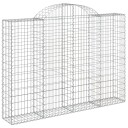 vidaXL Gabionkurver buede 10 stk 200x30x140/160 cm galvanisert jern